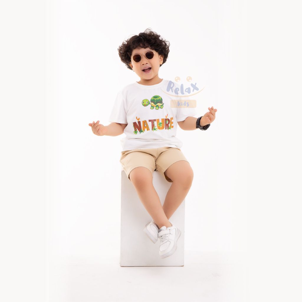 Đồ bộ bé trai thời trang cao cấp Relax Kids KWN1002- Trắng