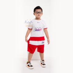Đồ bộ bé trai thời trang cao cấp Relax Kids KWN1001- Trắng Xanh
