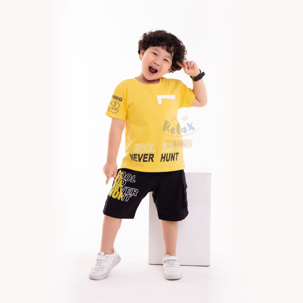 Đồ bộ bé trai thời trang cao cấp KWN1012 - Vàng