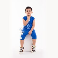 Đồ bộ bé trai thời trang cao cấp KWN1007 -Xanh