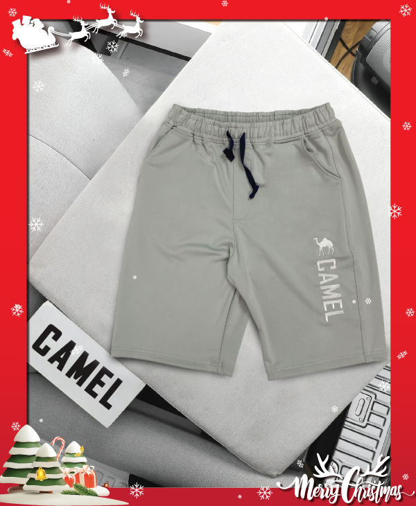 Quần short nam cao cấp Camel CMQ002- Xám trắng