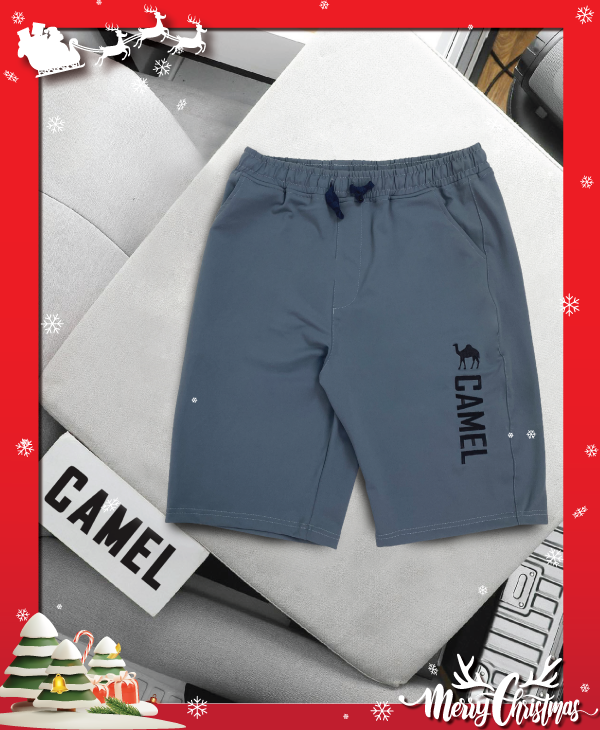 Quần short nam cao cấp Camel CMQ002- Xám Đậm