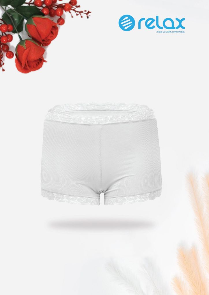 Quần lót nữ body short RQW010- Cotton phối ren