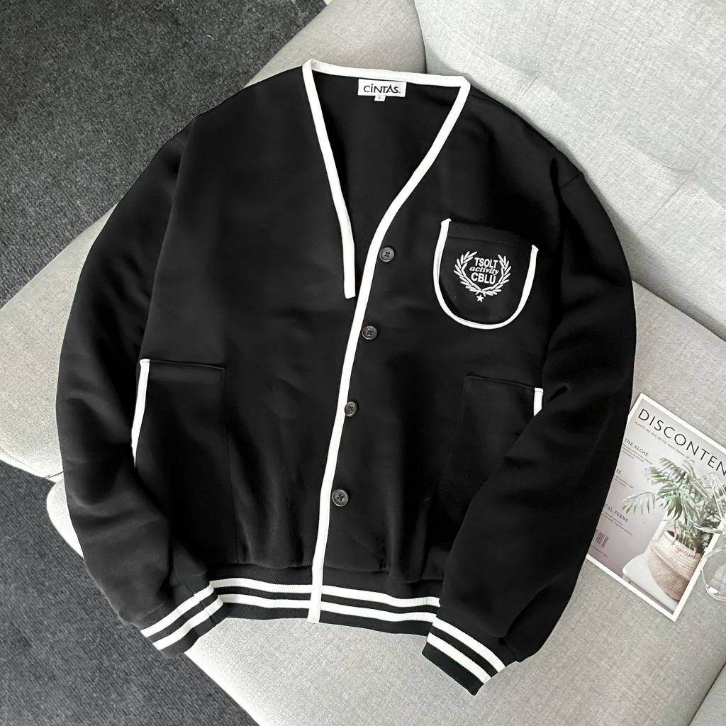 ÁO KHOÁC CADIGAN RUCDG001- ĐEN