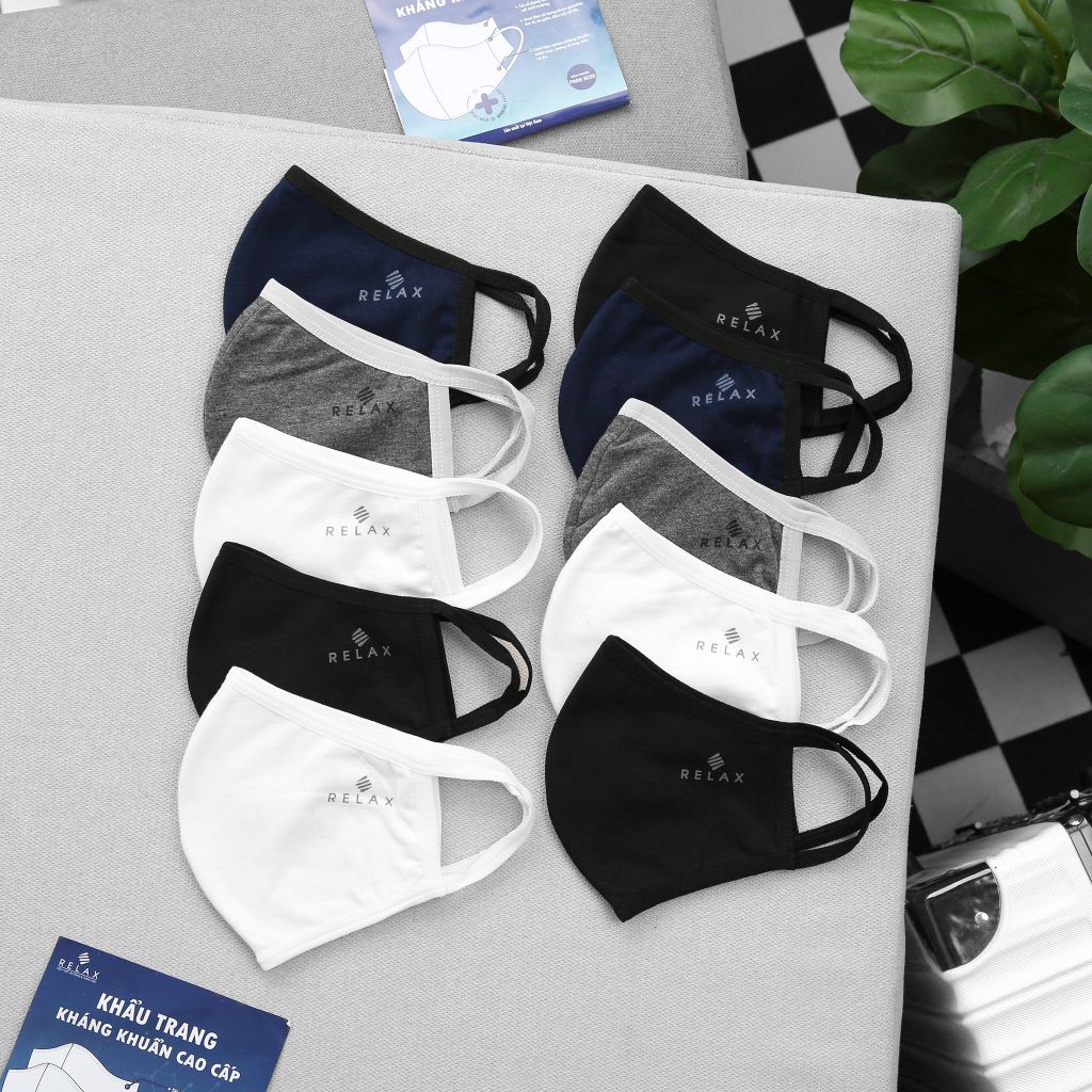Khẩu trang vải kháng khuẩn Relax ( 1 COMBO 6 cái ) KT2L2C MÀU NGẪU NHIÊN