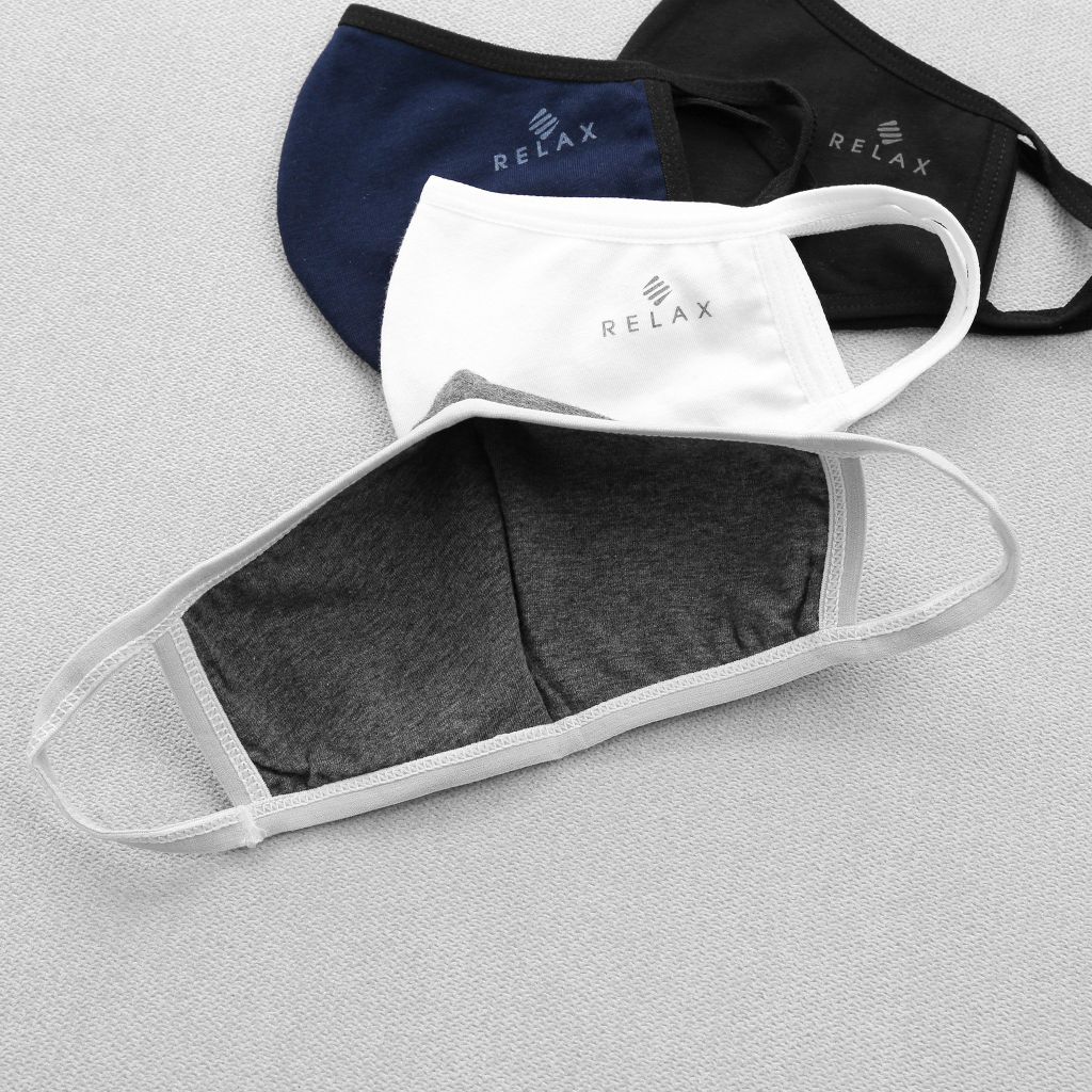 Khẩu trang vải kháng khuẩn Relax KT2L2C MÀU NGẪU NHIÊN , khẩu trang thời trang cao cấp sang trọng - RELAX FAMILY