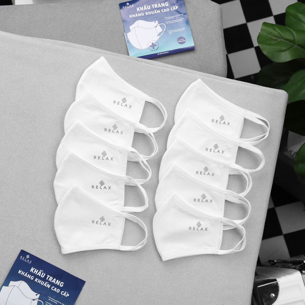 Khẩu trang vải kháng khuẩn Relax ( 1 COMBO 6 cái ) KT2L2C MÀU NGẪU NHIÊN