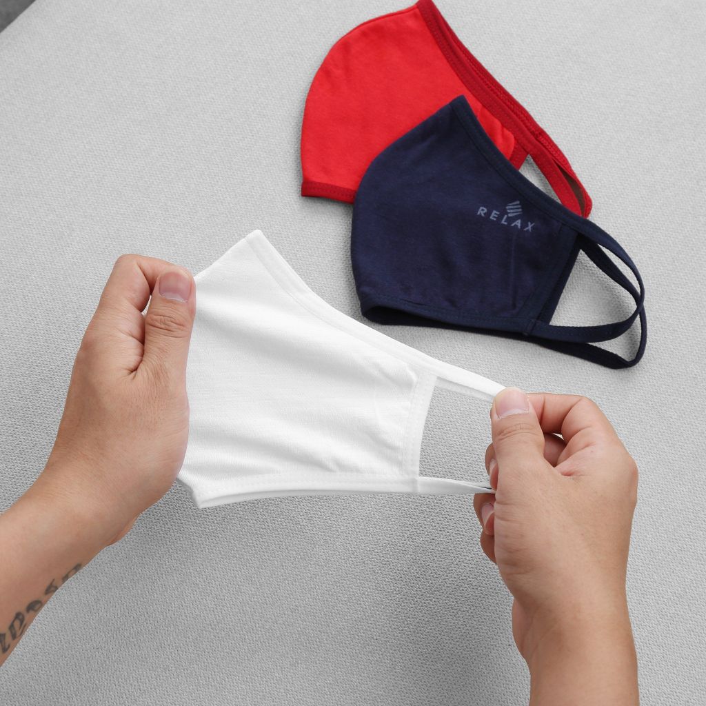 Khẩu trang vải kháng khuẩn Relax KT2L2C MÀU NGẪU NHIÊN , khẩu trang thời trang cao cấp sang trọng - RELAX FAMILY