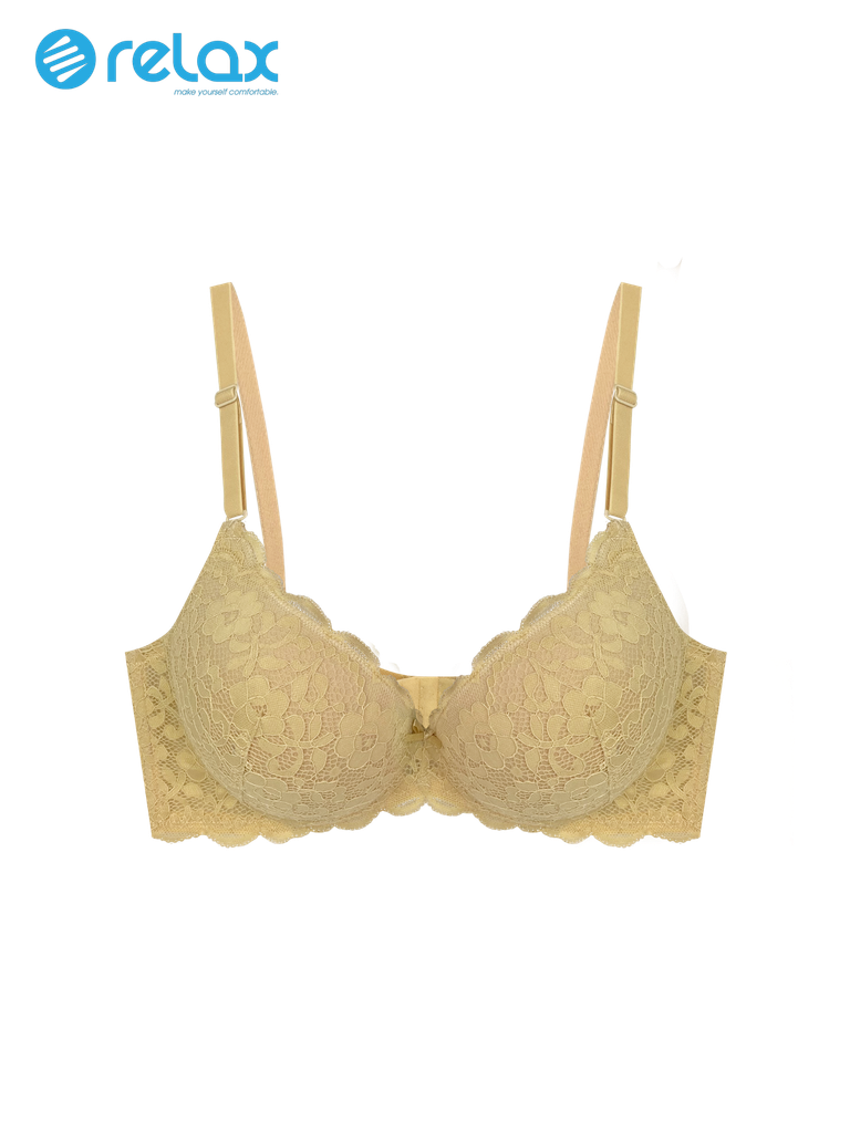 ÁO NGỰC NỮ PHỐI REN RAY037 CÚP T-SHIRT, KHÔNG GỌNG