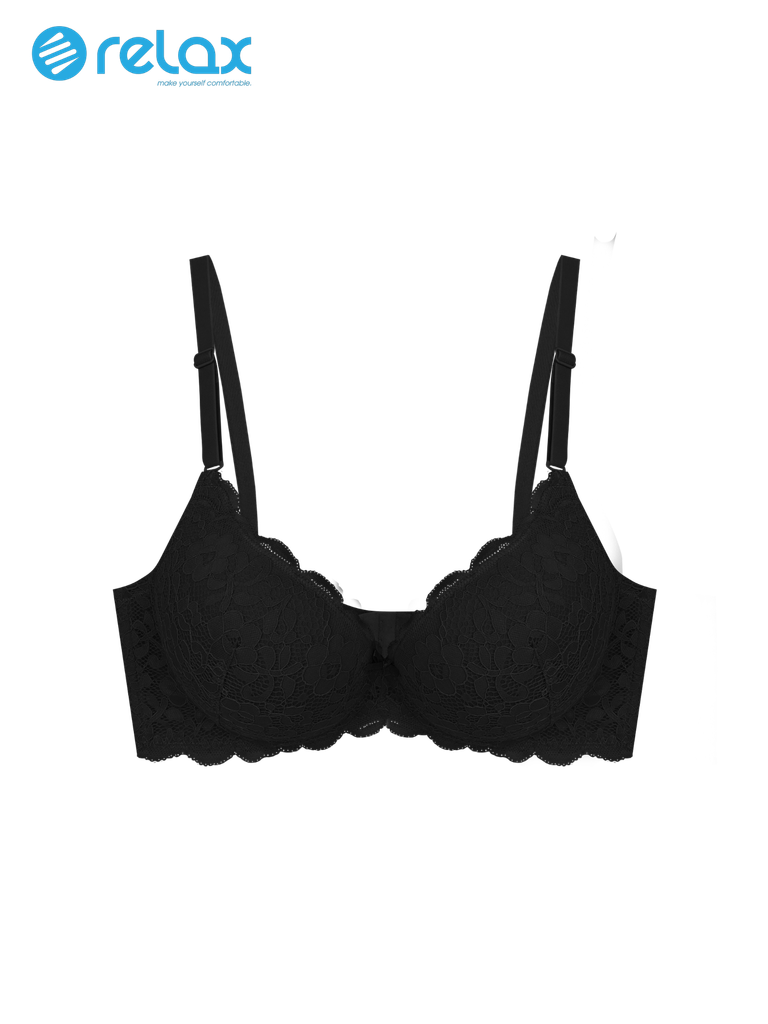 ÁO NGỰC NỮ PHỐI REN RAY037 CÚP T-SHIRT, KHÔNG GỌNG