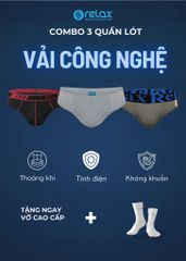 Combo 3 Quần lót nam Relax cao cấp – 3 công nghệ vải hiện đại