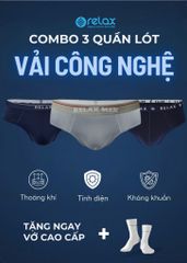 Combo 3 Quần lót nam Relax cao cấp – 3 công nghệ vải hiện đại