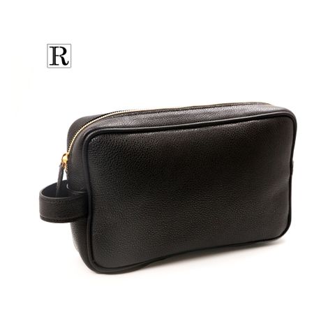 W27 x H16 x D6 cm / Đen / Da bò thật