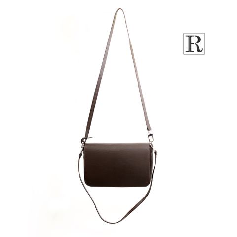 W26 x H14 x D5 cm / Nâu đậm / Da bò thật