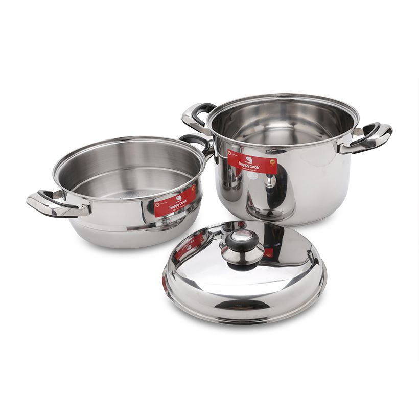 Xửng hấp inox Happy Cook 3 đáy 26cm