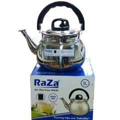 Ấm đun inox reo RAZA 3L (Bếp gas, bếp từ)
