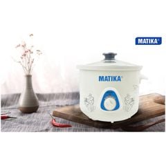 Nồi Kho cá + Tiềm + Nấu cháo bằng điện Matika 1,5L