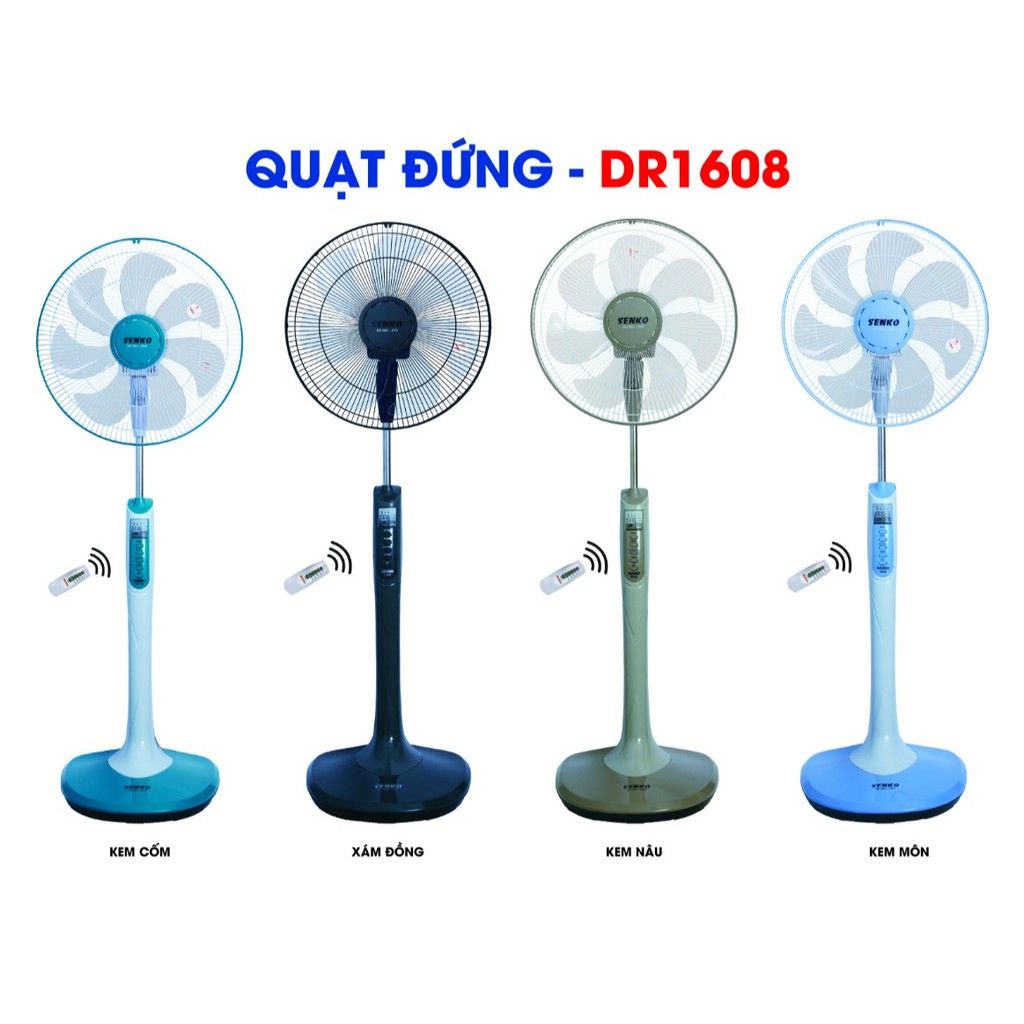 Quạt đứng Senko Remote cánh 7 lá 4 tấc DR1608