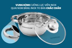 Bộ nồi inox 3 đáy SUNHOUSE SH334 (TỪ)