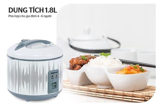 Nồi cơm điện 1.8L SUNHOUSE SHD8601