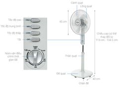 Quạt đứng Toshiba F-LSA10(H)VN Xám