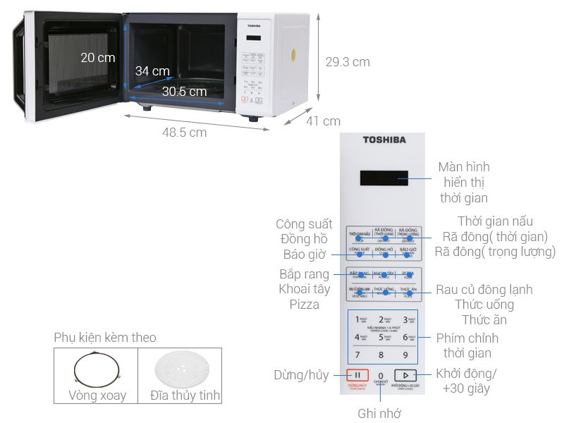 Lò vi sóng Điện tử TOSHIBA 23 lít