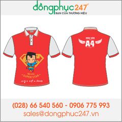 Mẫu áo lớp đẹp LOP02 - LỚP A4 SUPER STAR