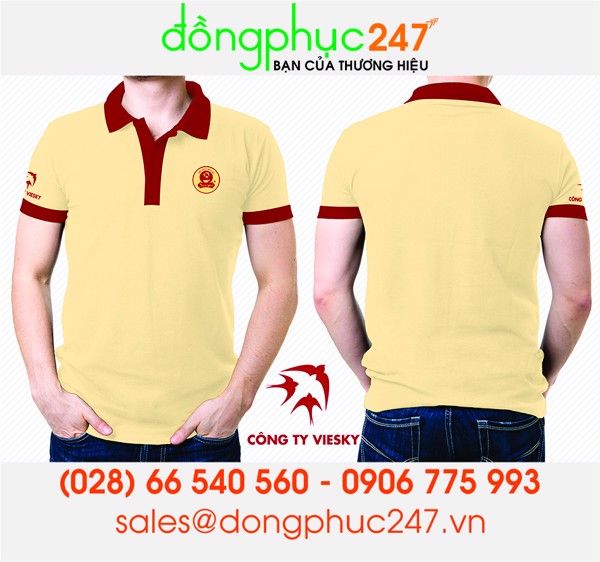 ÁO THUN ĐỒNG PHỤC CỔ TRỤ VIESKY