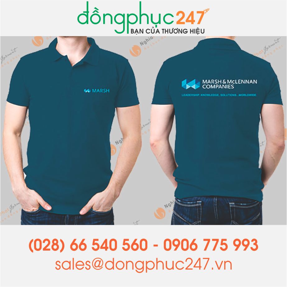 ÁO THUN ĐỒNG PHỤC CỔ TRỤ MARSH
