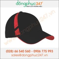 NÓN LƯỠI TRAI ĐẸP MÀU ĐEN PHỐI ĐỎ - CAP01