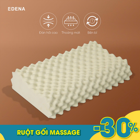 Ruột gối cao su Massage 40x60 Xanh sọc nhỏ