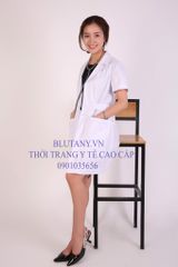 ÁO BÁC SĨ NỮ THIẾT KẾ MẪU 08 CỘC TAY