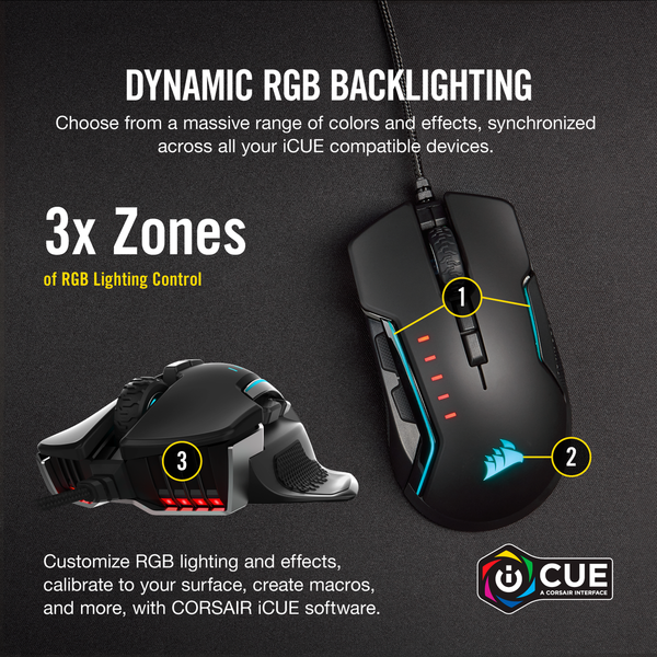CHUỘT CORSAIR GLAIVE PRO ALUMINUM