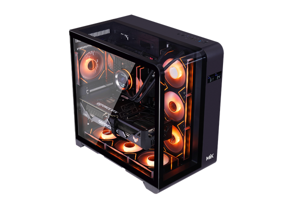 Case Mik Barbatos ATX Black AIO 360 View 3 Góc