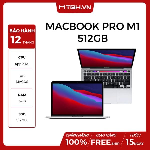 APPLE MACBOOK PRO 13 M1 (MYD92SA/A - MYDC2SA/A) | Apple M1 | 8GB RAM | 512GB SSD | 13.3 inch IPS | Mac OS | HÀNG CHÍNH HÃNG
