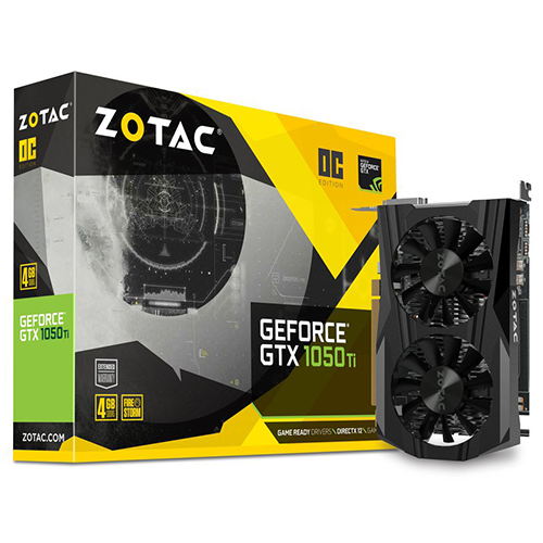 VGA ZOTAC GTX 1050 TI 4GD5 OC 2 FAN NEW BH 36TH