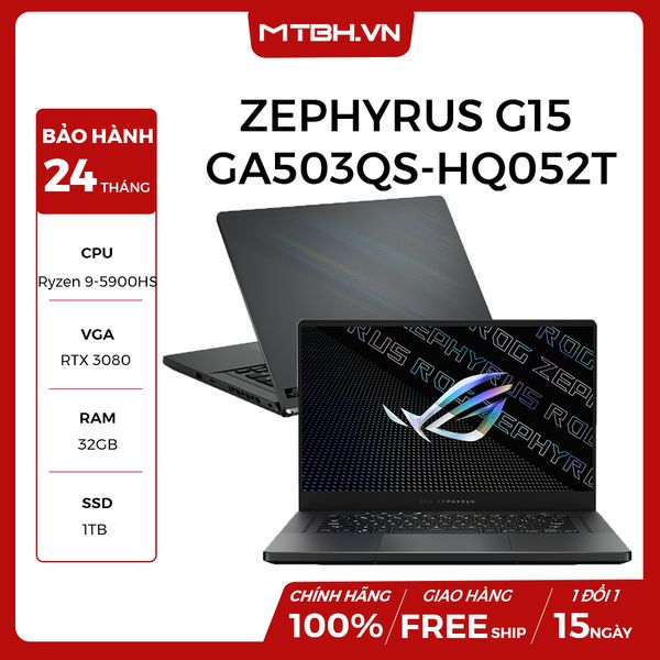 LAPTOP ASUS ROG ZEPHYRUS G15 GA503QS-HQ052T RYZEN 9-5900HS | RTX 3080 8GB | 32GB RAM | 1TB SSD | 15.6