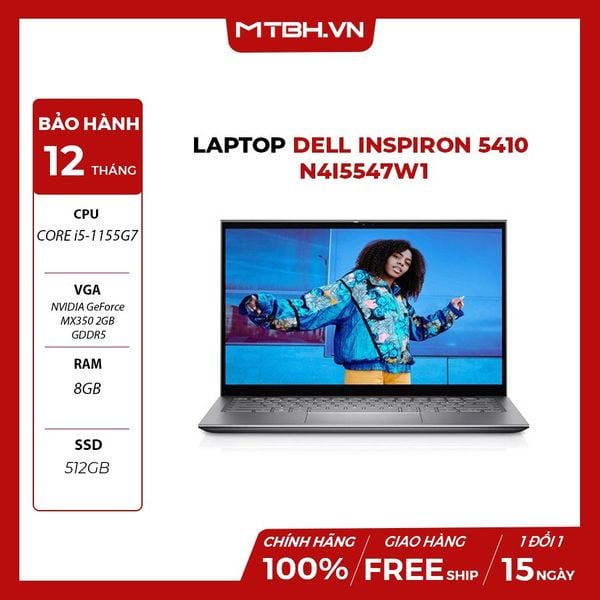 LAPTOP DELL INSPIRON 5410 N4I5547W1 CORE i5-1155G7 | MX350 2GB | 8GB RAM | 512GB SSD | 14.0