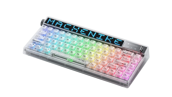 Bàn Phím Cơ Machenike KT84-B84W Smart Screen Tri-Mode White Gateron Yellow switch