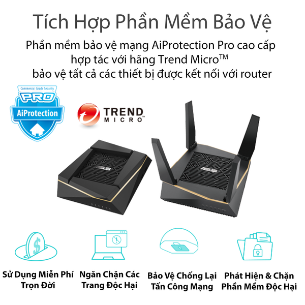 BỘ ĐÔI PHÁT WIFI AIMESH ASUS RT-AX92U AX6100