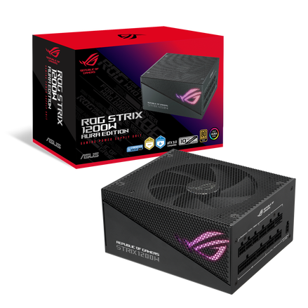 NGUỒN ASUS 1200W ROG STRIX 1200G AURA GAMING (80+ GOLD/PCI-E 5.0/FULL MODULAR/MÀU ĐEN)