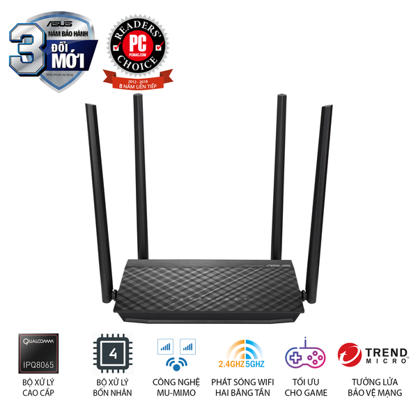 BỘ PHÁT WIFI ASUS RT-AC1500UHP - 4 ANTEN