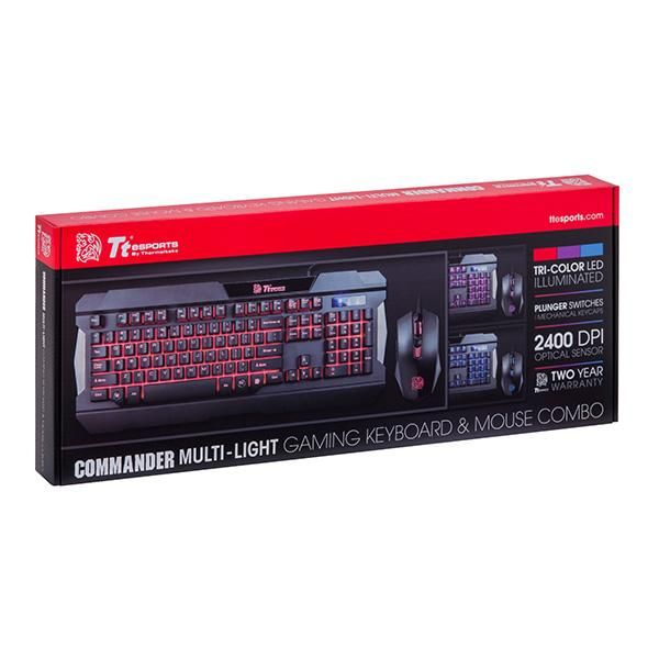 combo keyboard & Mouse Tt eSports Commander Multi Light new