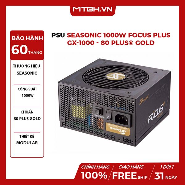 PSU Seasonic 1000w Focus Plus GX-1000 - 80 PLUS® GOLD