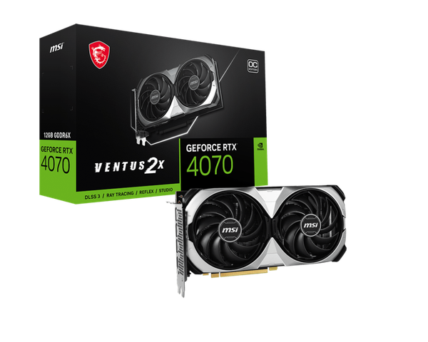 VGA MSI RTX 4070 Ventus 2X OC 12GB GDDR6X 2 Fan