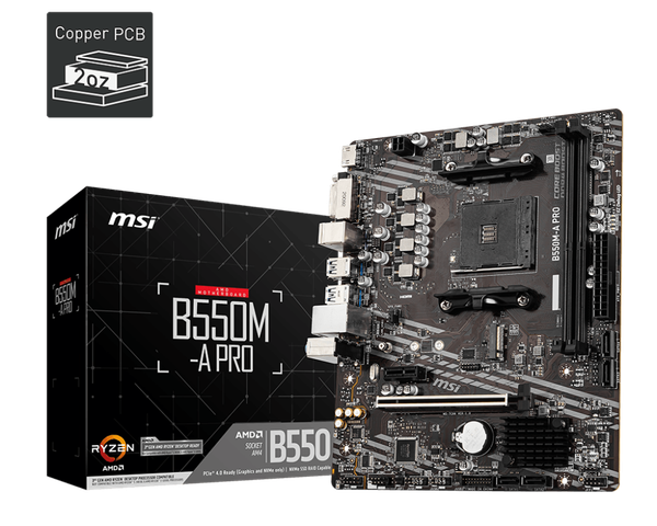 MAIN MSI B550M-A PRO ( AM4 / 2xDDR4 ) (AMD)