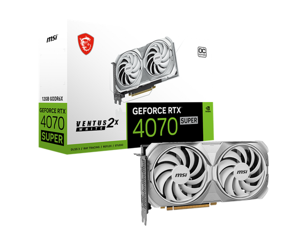 VGA MSI RTX 4070 SUPER 12G VENTUS 2X WHITE OC GDDR6X