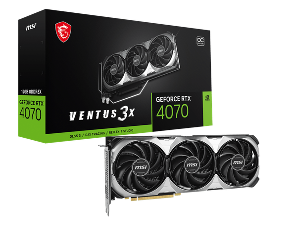 VGA MSI RTX 4070 VENTUS 3X E 12G OC GDDR6X