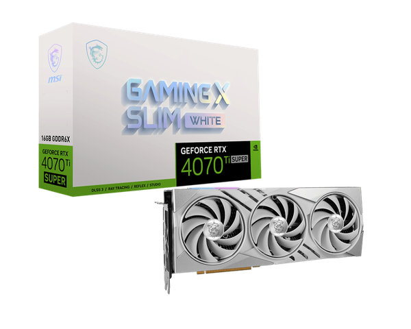 VGA MSI RTX 4070 TI SUPER 16G GAMING X SLIM WHITE
