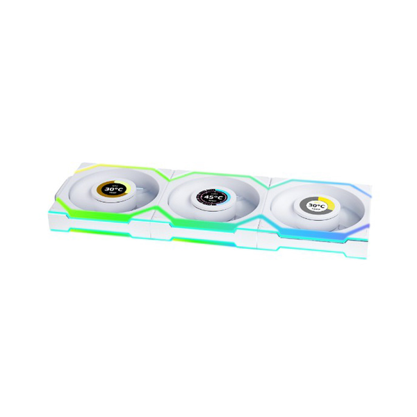FAN Lian Li UNI Fan SL Wireless LCD 120 Triple White ( Bộ 3 fan )
